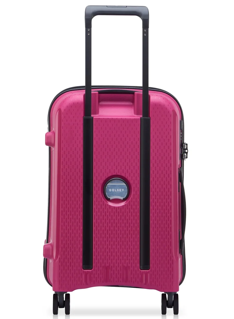 DELSEY Paris Raspberry Delsey Belmont + 55cm Trolley, Cabin Size, Raspberry Color, TSA Lock, Inner Mesh Zipper Pocket, Hard Top Polycarbonate Material,8 Wheels,5 Years International Warranty.  | Best Price UAE